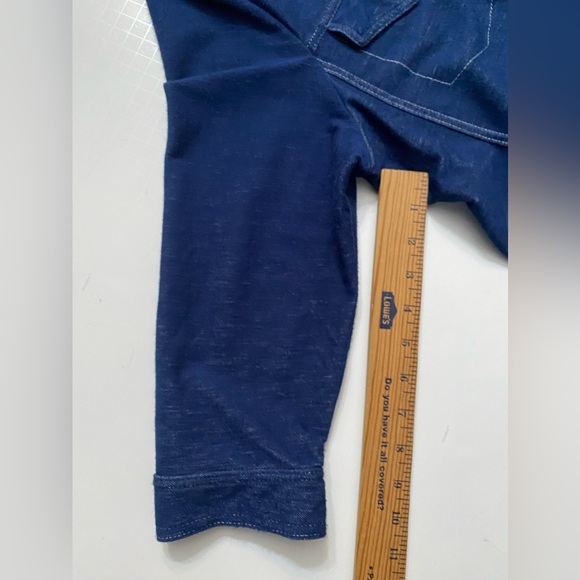 Onque Casual Soft lightweight bling denim jacket, snap buttons, 3/4 sleeves, L - Picture 7 of 12